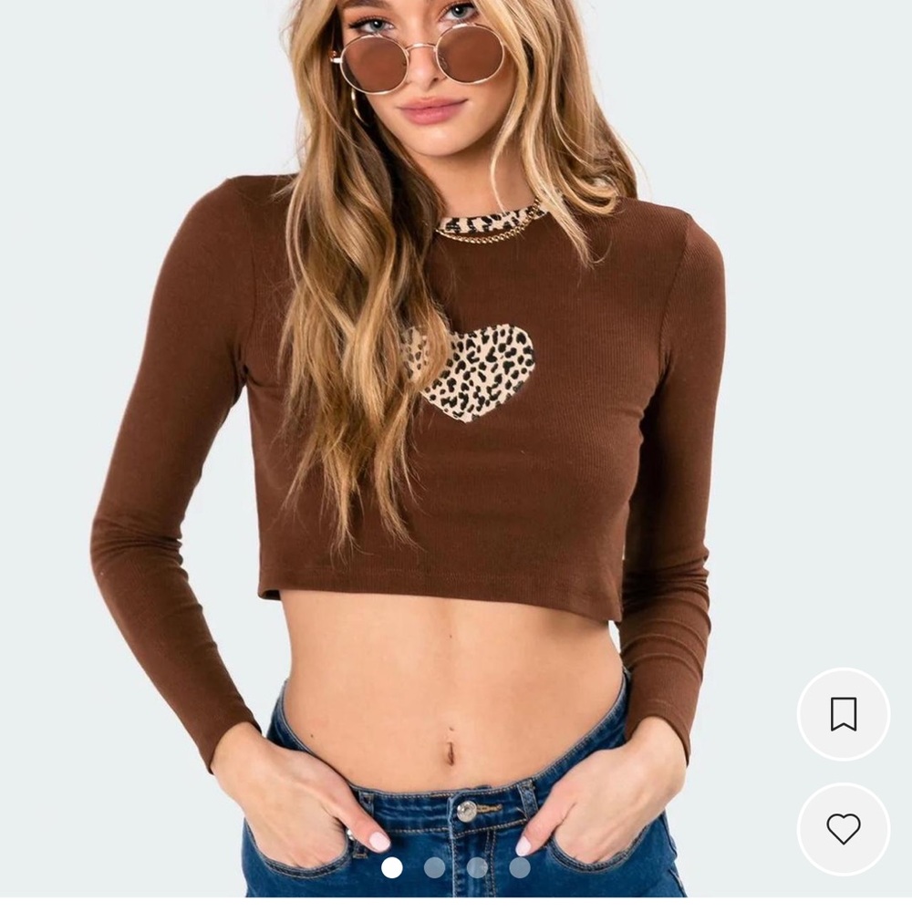 Edikted Close to My Heart Crop Top